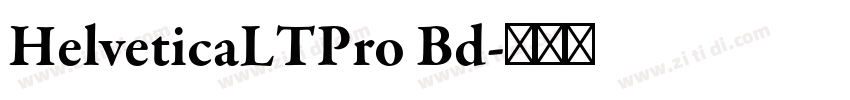HelveticaLTPro Bd字体转换